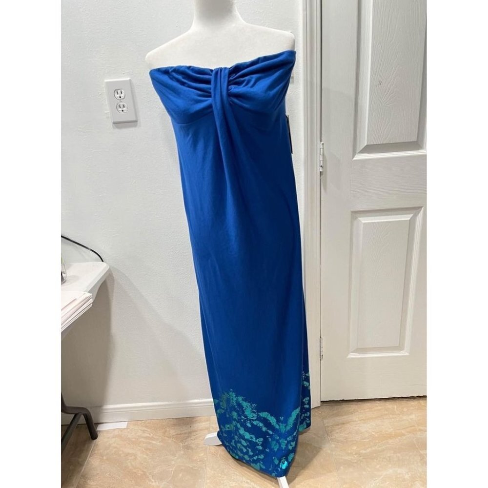 Contour Maxi blue sleeveless dress size large